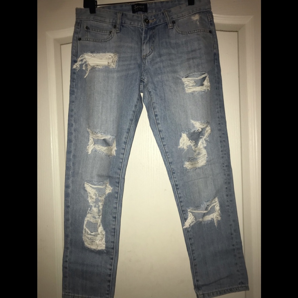 Brand new distress jeans